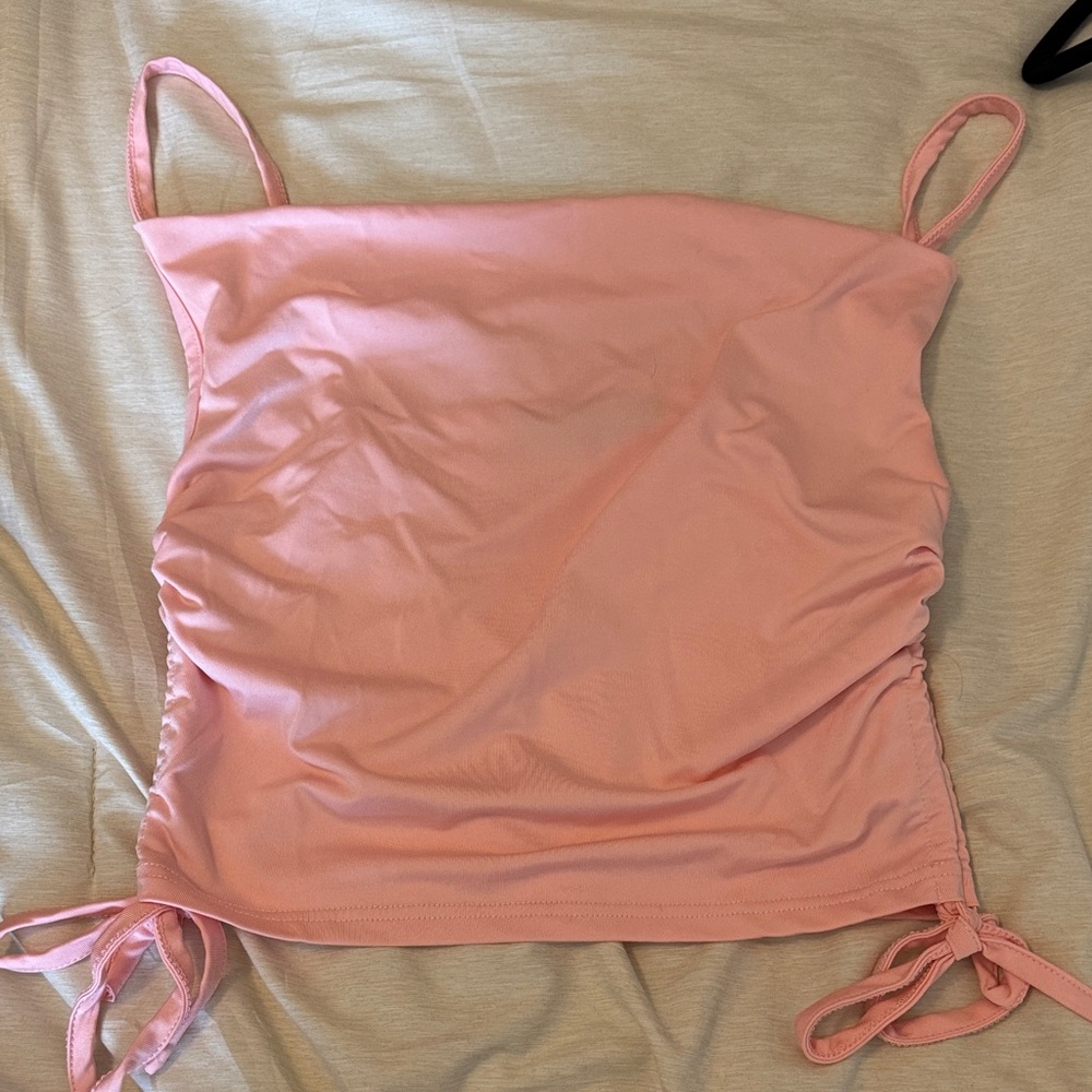 SHEIN Blush Pink Tank Top with Side Ties